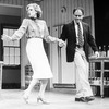 Frances Sternhagen and Bob Dishy dancing in a scene from the Broadway production of the play "Grown-Ups"