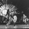 Scott Wise (C) and dancers performing "The Crapshooters' Dance" in a scene from the Broadway revival of the musical "Guys And Dolls".