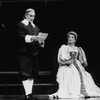 Roy Dotrice as Polonius and Anne Baxter as Gertrude in a scene from the American Shakespeare Theatre production of the play "Hamlet".