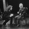 Kevin Kline as Hamlet (L) in a scene from the NY Shakespeare Festival production of the play "Hamlet".