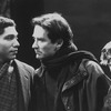Kevin Kline as Hamlet (R, with skull) in a scene from the NY Shakespeare Festival production of the play "Hamlet".