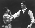 Diane Venora as Ophelia and Kevin Kline as Hamlet in a scene from the NY Shakespeare Festival production of the play "Hamlet".