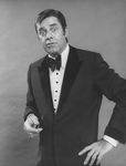 Comic Jerry Lewis mugging in promo shot for the pre-Broadway tour of the musical revue "Hellzapoppin".