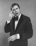 Comic Jerry Lewis mugging in promo shot for the pre-Broadway tour of the musical revue "Hellzapoppin".