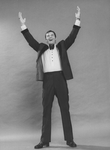 Comic Jerry Lewis in a promo shot for the pre-Broadway tour of the musical revue "Hellzapoppin".