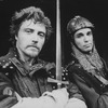 (L-R) Actors Christopher Walken and Chris Sarandon in a scene from the American Shakespeare Theatre production of the play "Henry IV".