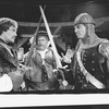 (L-R) Actors Christopher Walken, Roy Dotrice and Chris Sarandon in a scene from the American Shakespeare Theatre production of the play "Henry IV".
