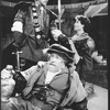 (L-R) Actors Christopher Walken, Roy Dotrice and Chris Sarandon in a scene from the American Shakespeare Theatre production of the play "Henry IV".