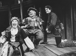 (L-R) Actors Mary Wickes, Roy Dotrice and Chris Sarandon in a scene from the American Shakespeare Theatre production of the play "Henry IV".