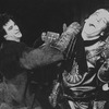 (R-L) Actors John Vickery and Mandy Patinkin dueling in a scene from the NY Shakespeare Festival Central Park production of the play "Henry IV".