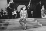 Actor Kevin Kline (C) in a scene from the NY Shakespeare Festival Central Park production of the play "Henry V"