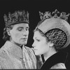 Actors Kevin Kline and Mary Elizabeth Mastrantonio in a scene from the NY Shakespeare Festival Central Park production of the play "Henry V"
