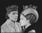 Actors Kevin Kline and Mary Elizabeth Mastrantonio in a scene from the NY Shakespeare Festival Central Park production of the play "Henry V"