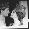 Actors Kevin Kline and Mary Elizabeth Mastrantonio in a scene from the NY Shakespeare Festival Central Park production of the play "Henry V"