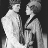 Actors Kevin Kline and Mary Elizabeth Mastrantonio in a scene from the NY Shakespeare Festival Central Park production of the play "Henry V"