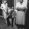 (C-R) Actors Sam Levene and Esther Rolle in a scene from the Broadway production of the play "Horowitz And Mrs. Washington"