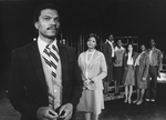 Billy Dee Williams as Dr. Martin Luther King, Jr. with Judyann Elder in a scene from the Broadway production of the musical play "I Have A Dream".
