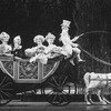 (L-R) Joy Franz, Edmund Lyndeck, Lauren Mitchell and Kay McClelland riding in a carriage in a scene from the Broadway production of the musical "Into The Woods.".