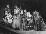 (L-R) Barbara Bryne, Edmund Lyndeck, Lauren Mitchell, Philip Hoffman, Joy Franz, Kay McClelland, Danielle Ferland, Chip Zien, Joanna Gleason and Bernadette Peters in a scene from the Broadway production of the musical "Into The Woods.".