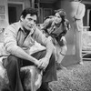 (L-R) Ron Leibman, Dinah Manoff and Joyce Van Patten in a scene from the Broadway production of the play "I Ought To Be In Pictures"