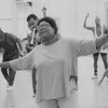 Mary Bond Davis (C) rehearsing a scene from the Broadway production of the musical "Jelly's Last Jam".