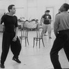 (R-L) Keith David and Gregory Hines rehearsing a scene from the Broadway production of the musical "Jelly's Last Jam".