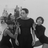 Gregory Hines (C) rehearsing a scene from the Broadway production of the musical "Jelly's Last Jam".