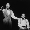 (L-R) Gregory Hines and Savion Glover (as young and old Jelly Roll Morton) in a scene from the Broadway production of the musical "Jelly's Last Jam".