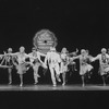 Gregory Hines (C) as Jelly Roll Morton dancing in a scene from the Broadway production of the musical "Jelly's Last Jam".