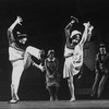 (L-R) Angelo M. Fraboni, Susann Fletcher, Elaine Wright and Troy Meyers performing "Charleston" from the musical "Billion Dollar Baby" in a scene from the Broadway production of the musical "Jerome Robbins' Broadway".