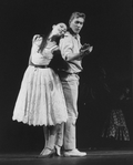 Alexia Hess and Robert La Fosse dancing to "Somewhere" in a scene from the musical "West Side Story" in a scene from the Broadway production of the musical "Jerome Robbins' Broadway".