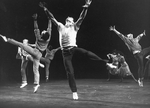 Scott Wise (C) performing "Dance At The Gym" in a scene from the musical "West Side Story" in a scene from the Broadway production of the musical "Jerome Robbins' Broadway".