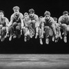 Scott Wise (C) dancing in a scene from the musical "West Side Story" in a scene from the Broadway production of the musical "Jerome Robbins' Broadway".