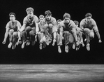 Scott Wise (C) dancing in a scene from the musical "West Side Story" in a scene from the Broadway production of the musical "Jerome Robbins' Broadway".