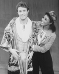 Andy Gibb (C) in a scene from the Broadway production of the musical "Joseph And The Amazing Technicolor Dreamcoat".