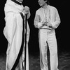 (L-R) George Rose and Austin Pendleton in a scene from the BAM production of the play "Julius Caesar"