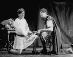 (L-R) Martin Sheen and Edward Hermann in a scene from the NY Shakespeare Festival production of the play "Julius Caesar"