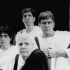 (R-L) Martin Sheen, Edward Hermann, John McMartin and Al Pacino in a scene from the NY Shakespeare Festival production of the play "Julius Caesar"