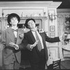 (R-L) Aideen O'Kelly and Tandy Cronyn dressed as Laurel and Hardy in a scene from the Roundabout Theatre production of the play "The Killing Of Sister George".