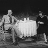 Claudette Colbert and Rex Harrison in a scene from the Broadway production of the play "The Kingfisher"