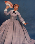 Angela Lansbury waving a fan from the Broadway revival of the musical "The King And I"