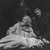 Morris Carnovsky (C) in a scene from the American Shakespeare Theatre production of the play "King Lear"