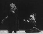 Morris Carnovsky (L) in a scene from the American Shakespeare Theatre production of the play "King Lear"