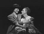 John Rubenstein and Barbara Andres in a scene from the New Musicals at Purchase production of the musical "Kiss Of The Spider Woman"