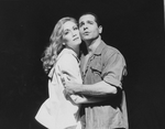 Donn Simione and Lauren Mitchell in a scene from the New Musicals at Purchase production of the musical "Kiss Of The Spider Woman"