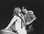 Donn Simione and Lauren Mitchell in a scene from the New Musicals at Purchase production of the musical "Kiss Of The Spider Woman"