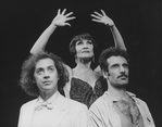 (R-L) Anthony Crivello, Chita Rivera and Jeff Hyslop in a scene from the Broadway production of the musical "Kiss Of The Spider Woman"