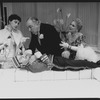 (L-R) J. Smith-Cameron, Jeff Brooks, Philip Bosco and Jane Connell in a scene from the Broadway production of the play "Lend Me A Tenor"