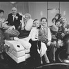 (L-R) J. Smith-Cameron, Jeff Brooks, Philip Bosco, Jane Connell, Carolyn Lagerfelt, Victor Garber, Tovah Feldshuh and Ron Holgate in a scene from the Broadway production of the play "Lend Me A Tenor"