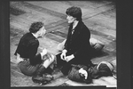 (L-R) David Threlfall and Roger Rees in a scene from the Broadway production of the play "The Life And Adventures Of Nicholas Nickleby".